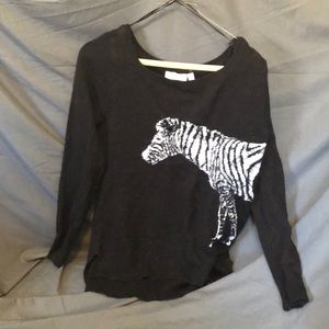 Adorable Fuzzy Zebra Sweater